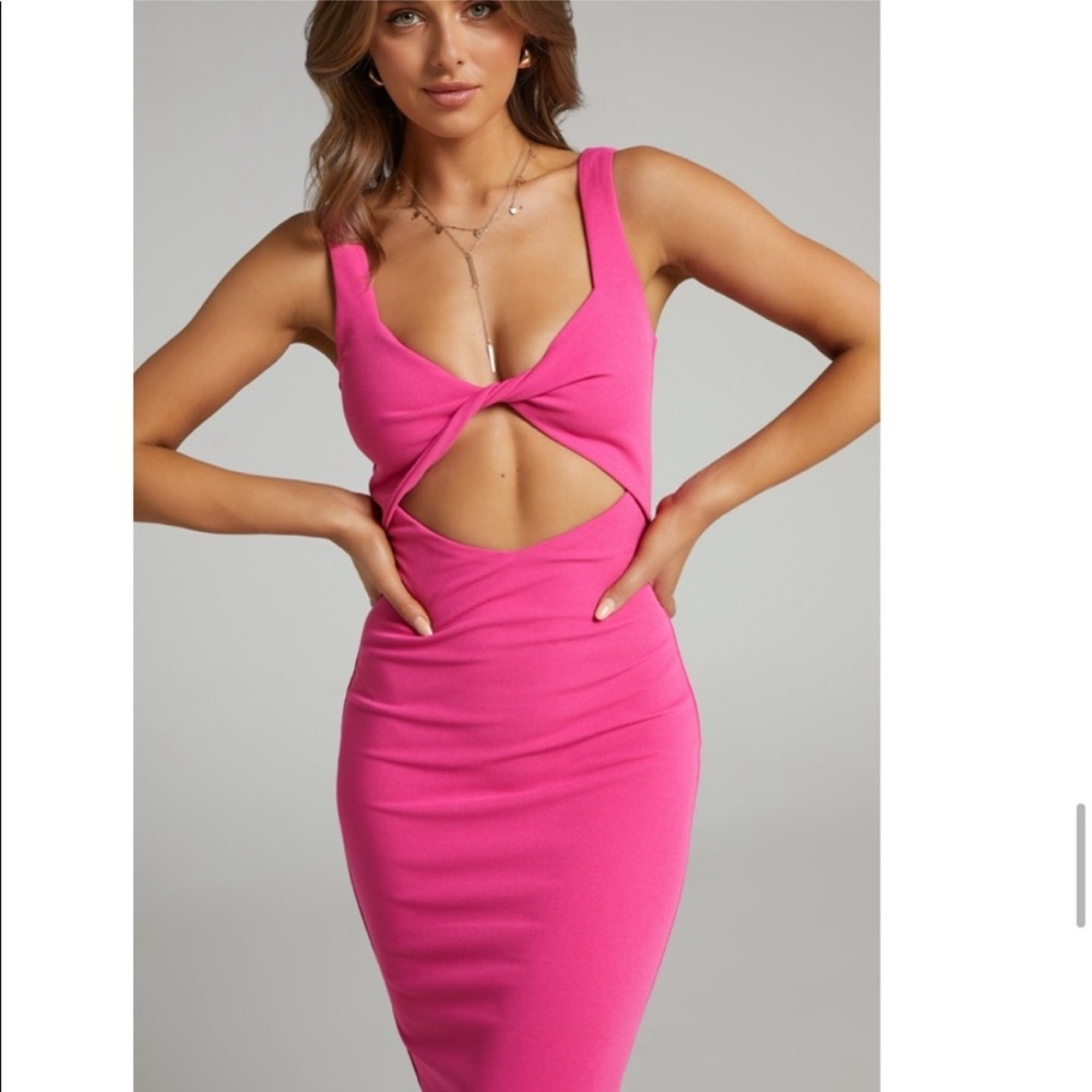 Showpo Coyote twist bodycon midi dress